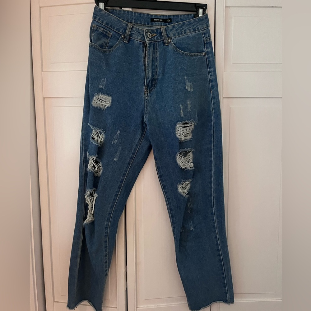 Ripped mom jeans